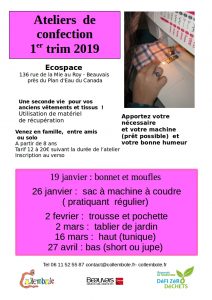 Ateliers 2019 de confection intergénérationnel